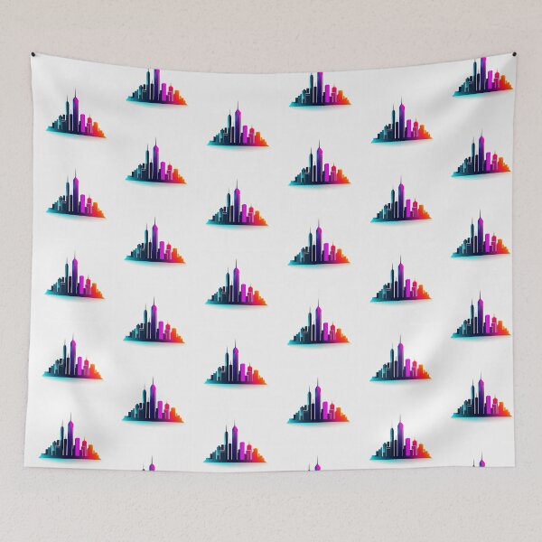 Item preview, Modern iconic city logo on white background designed and sold by MiraCleAI.