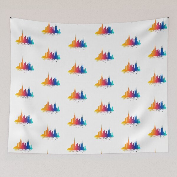 Item preview, Modern iconic city logo on white background designed and sold by MiraCleAI.