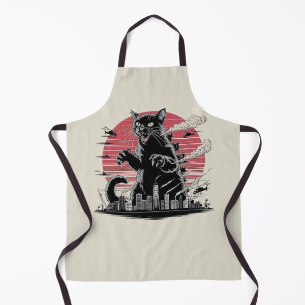 Item preview, Giant Black Cat Monster Destroying City - Retro Monster Design designed and sold by love3617.