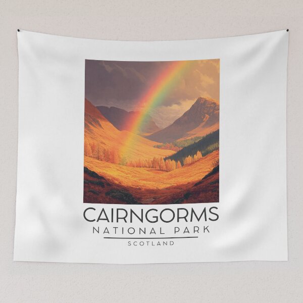 Item preview, A Vintage Illustration of Cairngorms National Park - Scotland designed and sold by GoodOldVintage.