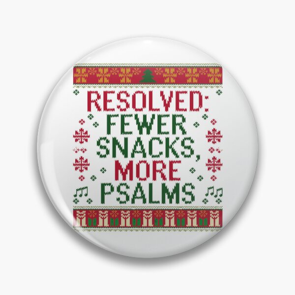 Item preview, Resolved: Fewer Snacks More Psalms | Funny Christian Holiday Design | Faith-Based Ugly Sweater Art designed and sold by HahaHandlesHub.