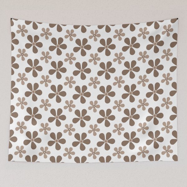 Item preview, Mocha Retro Flowers  designed and sold by Tanya C  Smith.