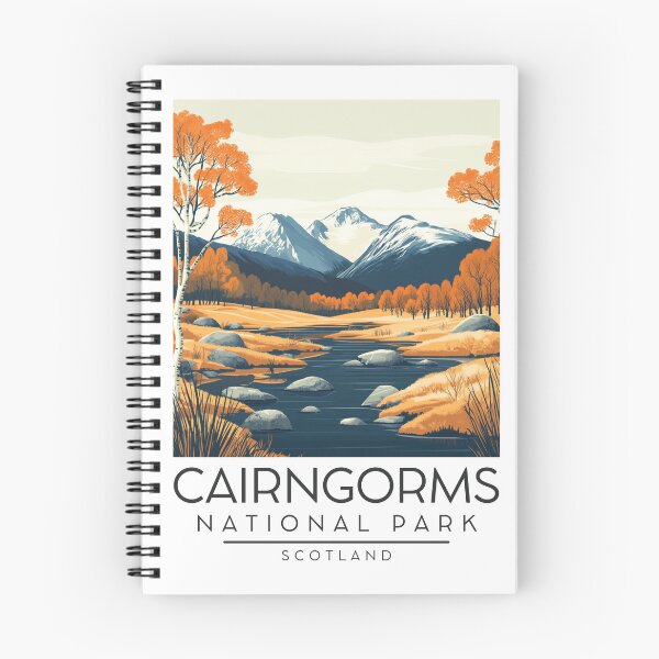 Item preview, A Vintage Illustration of Cairngorms National Park - Scotland designed and sold by GoodOldVintage.