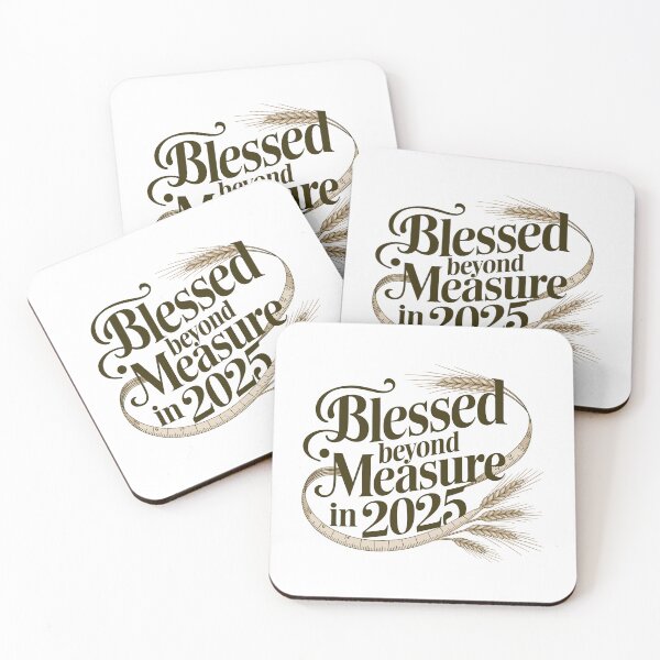 Item preview, Blessed Beyond Measure in 2025 | Elegant Christian Inspirational Design | Faith-Based Typography Art designed and sold by HahaHandlesHub.