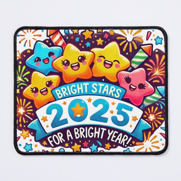 Item preview, Bright Stars 2025 Celebration-Colorful Happy New Year 2025 Star  designed and sold by PixelMuse2024.