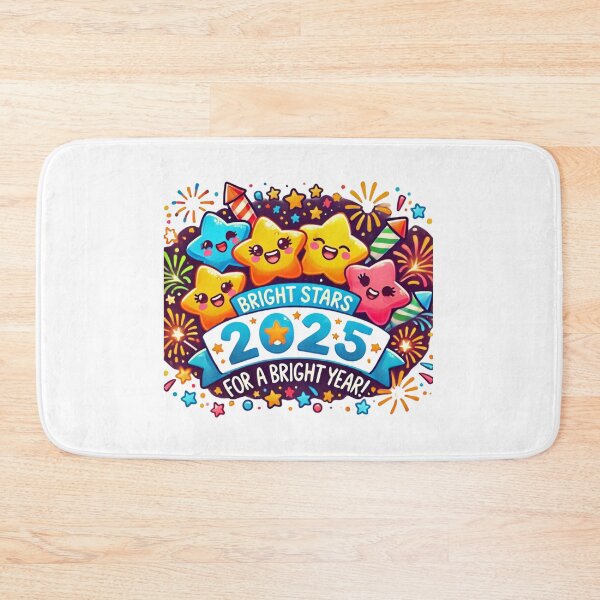 Item preview, Bright Stars 2025 Celebration-Colorful Happy New Year 2025 Star  designed and sold by PixelMuse2024.