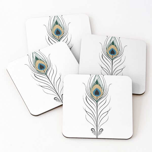 Item preview, "Elegant Minimalist Peacock Feather Design with Symmetrical Style" designed and sold by IINSPIRA.
