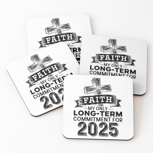 Item preview, Faith My Only Long-Term Commitment for 2025 | Rustic Christian Typography Design | Faith-Based Inspirational Art designed and sold by HahaHandlesHub.