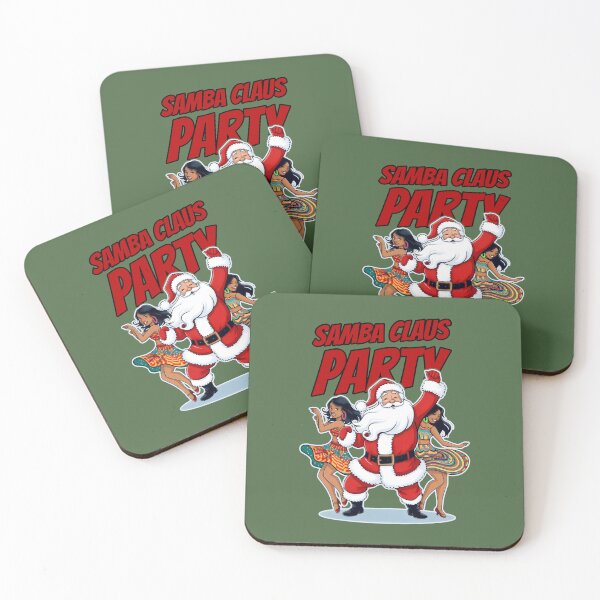 Item preview, Samba Claus Party Dance of Joy with Red Santa, Colorful Dancers and Festive Energy designed and sold by SplashTastic.
