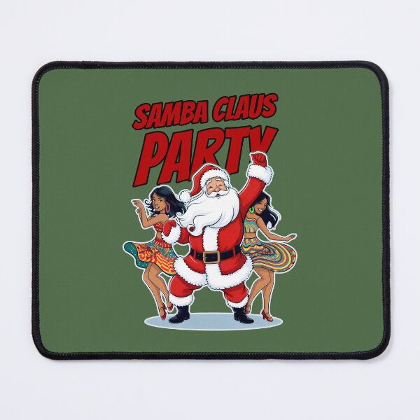Item preview, Samba Claus Party Dance of Joy with Red Santa, Colorful Dancers and Festive Energy designed and sold by SplashTastic.