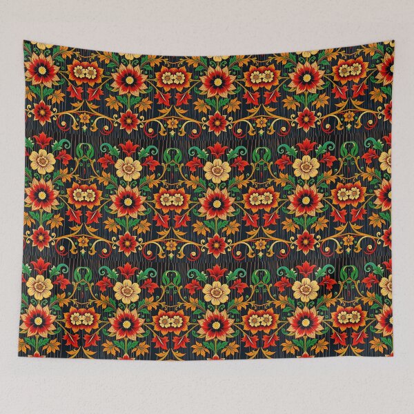 Artikelvorschau, Norwegischer Blauer Telemark Rosemaling, Rosemaling Blau und Rot, blaue Vögel entworfen und verkauft von Kimmona.