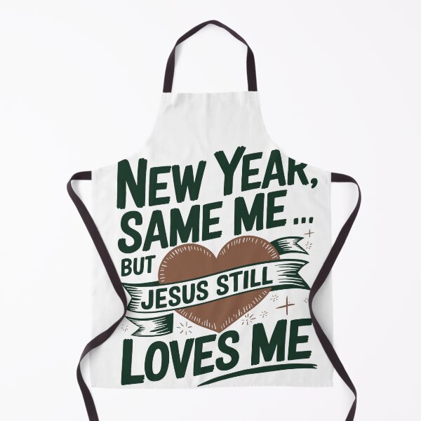 Item preview, New Year Same Me But Jesus Still Loves Me | Funny Christian Typography Design | Faith-Based Humour Art designed and sold by HahaHandlesHub.