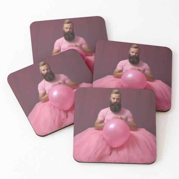 Item preview, Bearded Man with Pink Balloon in Tutu designed and sold by anytka.