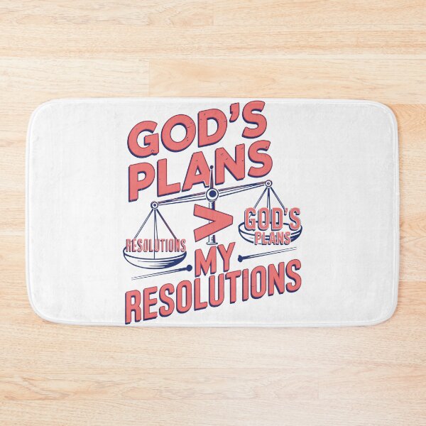 Item preview, God’s Plans Greater Than My Resolutions | Bold Christian Typography Design | Faith-Based Inspirational Art designed and sold by HahaHandlesHub.