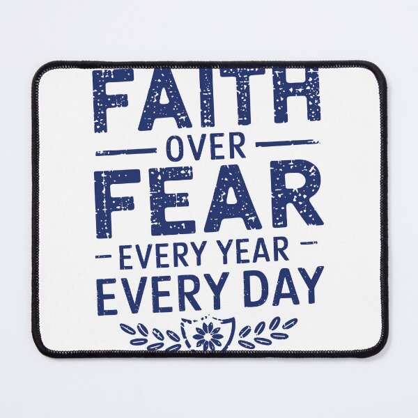 Item preview, Faith Over Fear Every Year Every Day | Bold Distressed Christian Typography Design | Inspirational Faith-Based Art designed and sold by HahaHandlesHub.