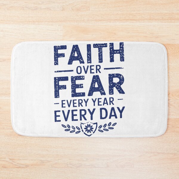 Item preview, Faith Over Fear Every Year Every Day | Bold Distressed Christian Typography Design | Inspirational Faith-Based Art designed and sold by HahaHandlesHub.