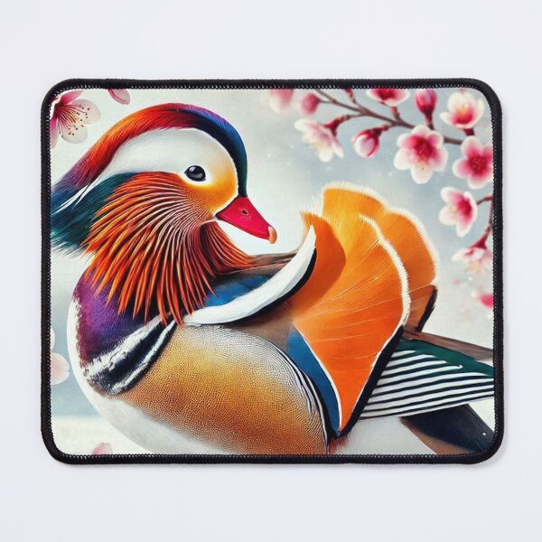 Item preview, mandarin duck with flowers designed and sold by Shubatdesigns.