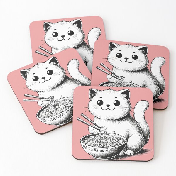 Item preview, Ramen Kitty Delight – Cozy Cat Eats Noodles TSQ designed and sold by TSQ.