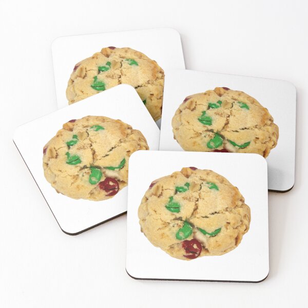 Aperçu de l'œuvre Biscuit au chocolat et à l'avoine rouge et vert créée et vendue par daphsam.