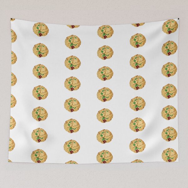 Aperçu de l'œuvre Biscuit au chocolat et à l'avoine rouge et vert créée et vendue par daphsam.