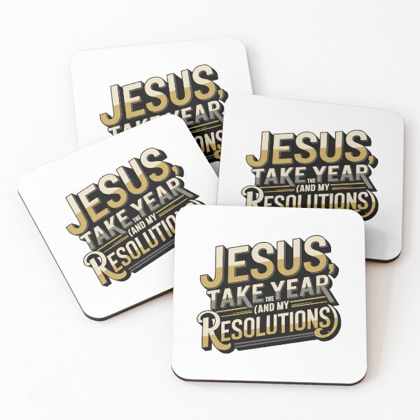 Item preview, Jesus Take the Year and My Resolutions | Bold Christian Typography Design | Faith-Based New Year Inspirational Art designed and sold by HahaHandlesHub.