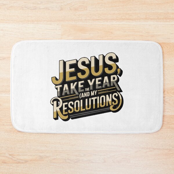 Item preview, Jesus Take the Year and My Resolutions | Bold Christian Typography Design | Faith-Based New Year Inspirational Art designed and sold by HahaHandlesHub.