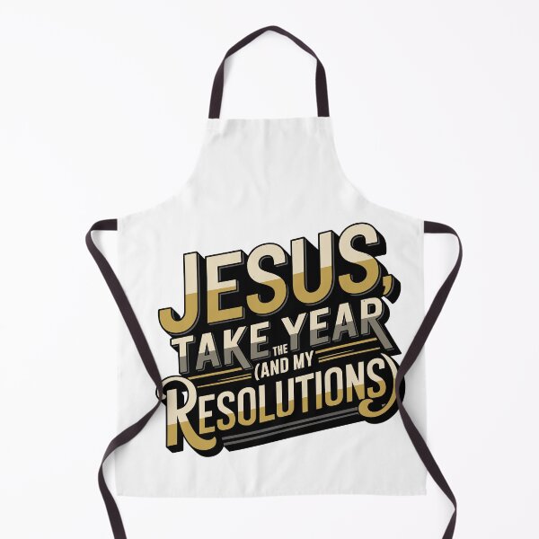 Item preview, Jesus Take the Year and My Resolutions | Bold Christian Typography Design | Faith-Based New Year Inspirational Art designed and sold by HahaHandlesHub.