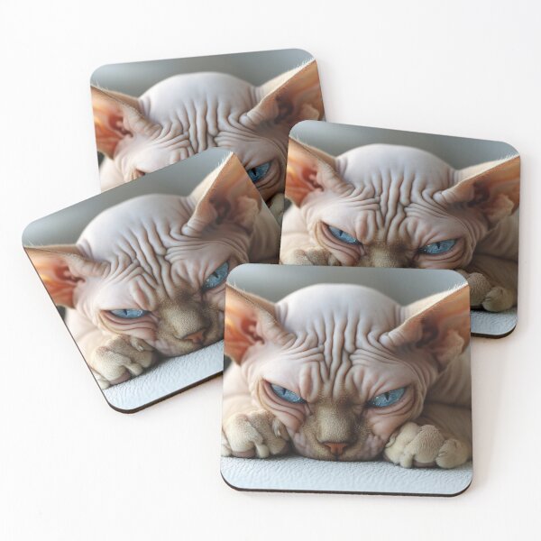 Item preview, Striking blue-eyed sphynx designed and sold by anytka.