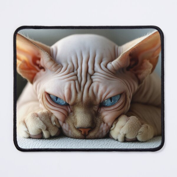Item preview, Striking blue-eyed sphynx designed and sold by anytka.
