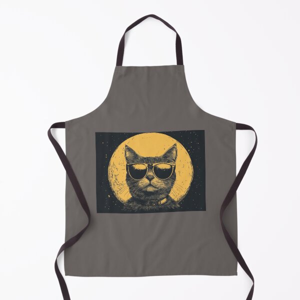 Item preview, cat wore sunglasses and yellow moon designed and sold by zirconp.