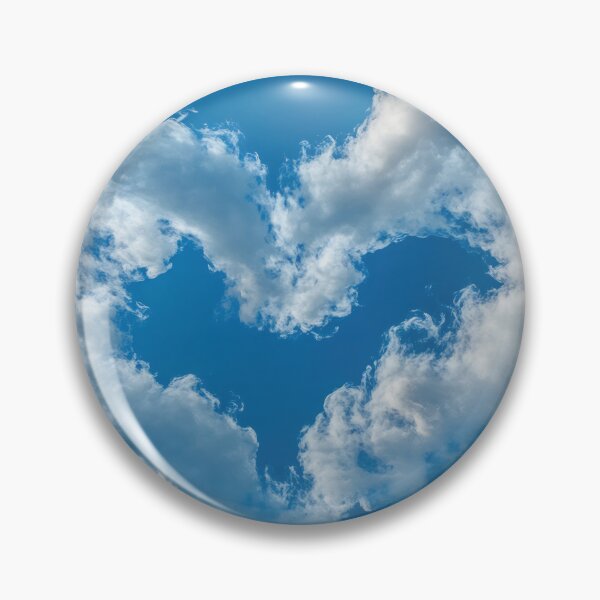 Item preview, Heart-shaped clouds in a clear sky designed and sold by anytka.