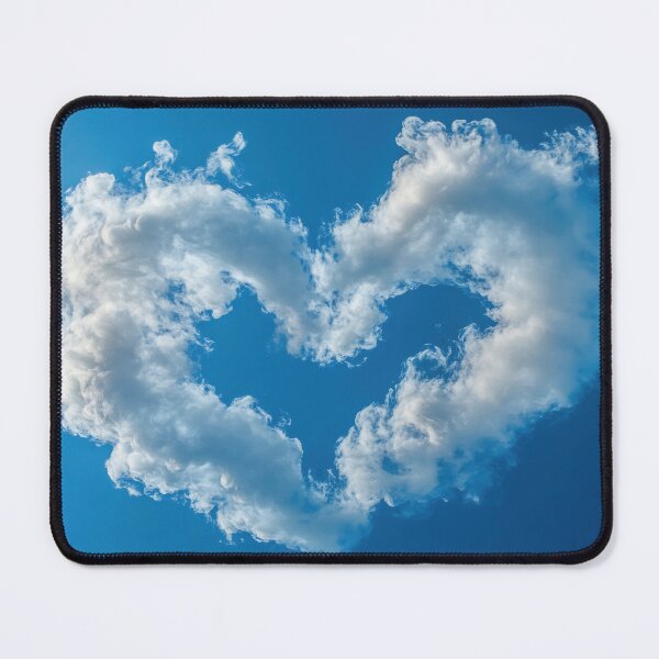 Item preview, Heart-shaped clouds in a clear sky designed and sold by anytka.