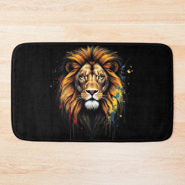 Item preview, Majestic Lion Head Colorful Art Illustration designed and sold by ZetaDream.