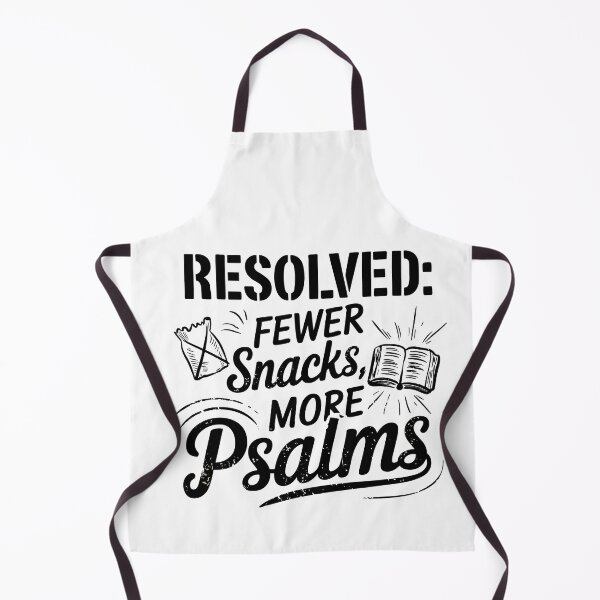 Item preview, Resolved: Fewer Snacks, More Psalms | Humorous Christian Typography Design | Faith-Based New Year Resolution Art designed and sold by HahaHandlesHub.
