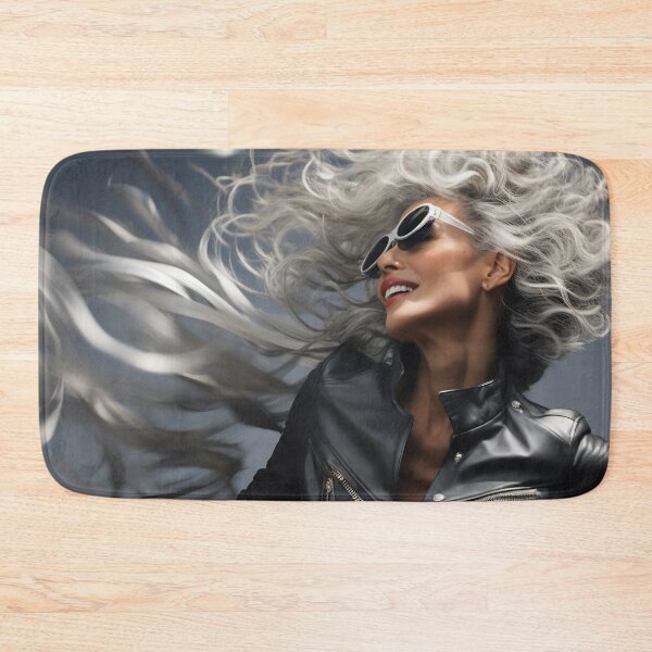 Item preview, Stylish Woman with Flowing Grey Hair designed and sold by anytka.