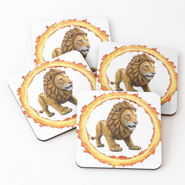 Item preview, Fiery Lion Illustration | Bold Digital Art Design designed and sold by SakuraJapanArt.