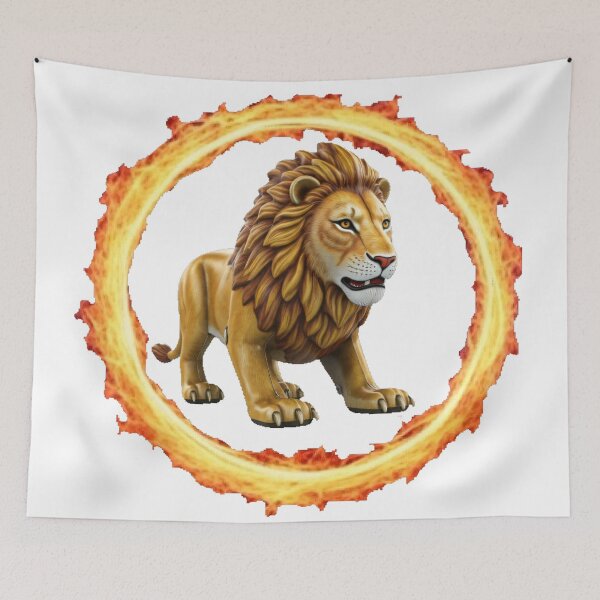Item preview, Fiery Lion Illustration | Bold Digital Art Design designed and sold by SakuraJapanArt.
