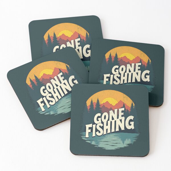 Item preview, Gone fishing - retro sun designed and sold by AwesomeBeyondLimits.