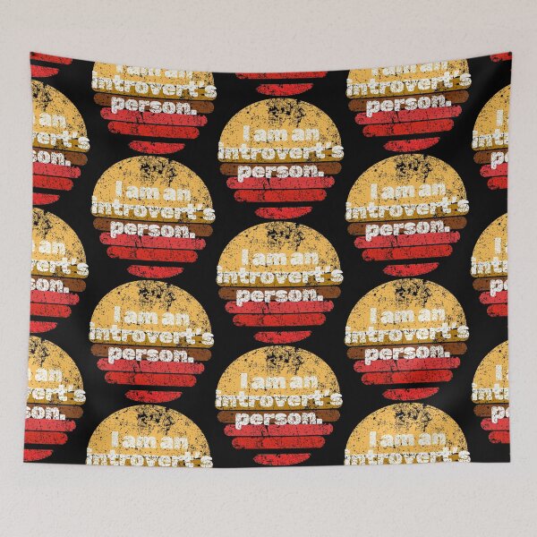 Item preview, I am an Introvert's person. Destressed Font Retro Sunset designed and sold by InsanelyD.
