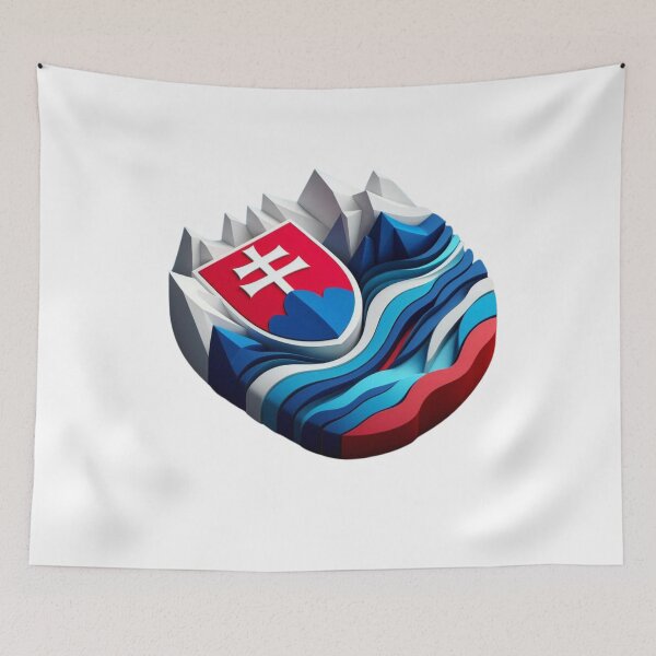 Item preview, The Slovakian flag has a magnificent appearance with its special design and colorful appearance.  designed and sold by DesingworldTR.