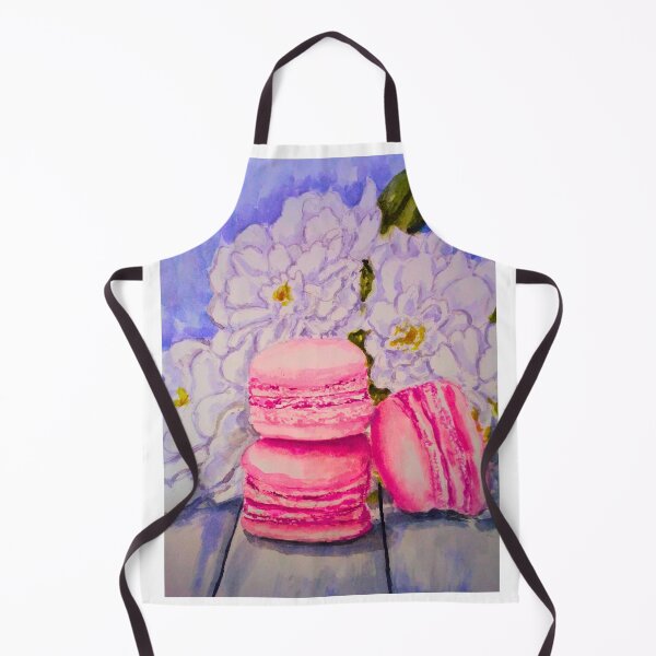 Item preview, Pink Macarons Strawberry flavour Watercolor designed and sold by happiartworks .