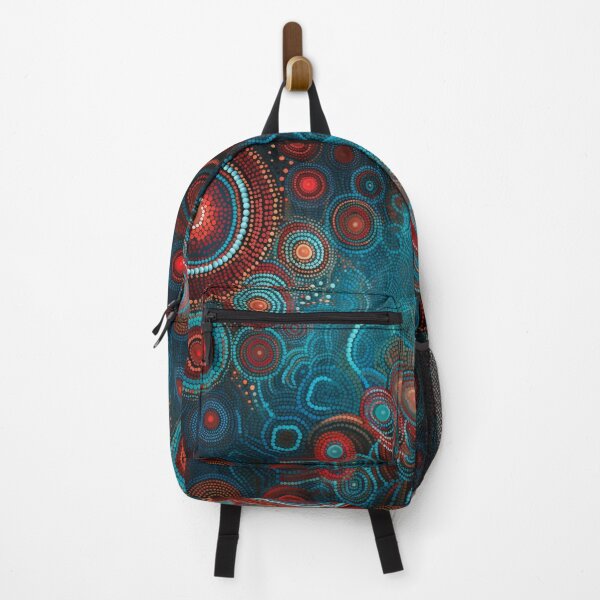 Item preview, Aboriginal Inspired Dot Art - Red Rain Waterdrops designed and sold by GrinGalore.