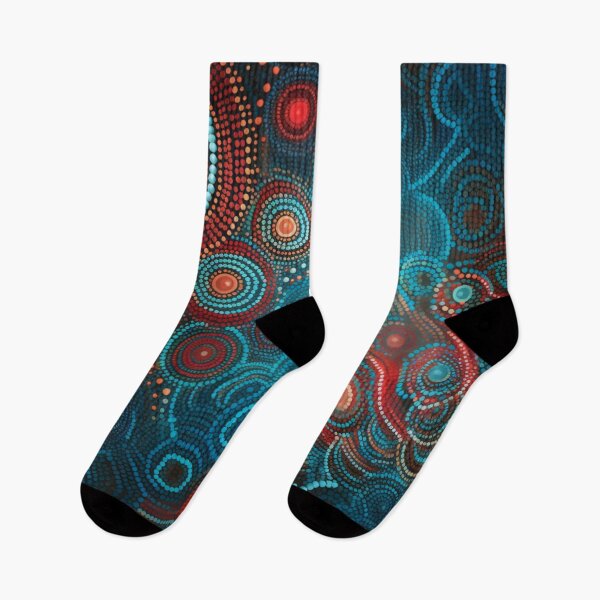 Item preview, Aboriginal Inspired Dot Art - Red Rain Waterdrops designed and sold by GrinGalore.