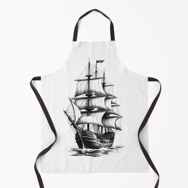Item preview, Minimalist Old Sailing Ship at Sea designed and sold by Bunmigraphics .