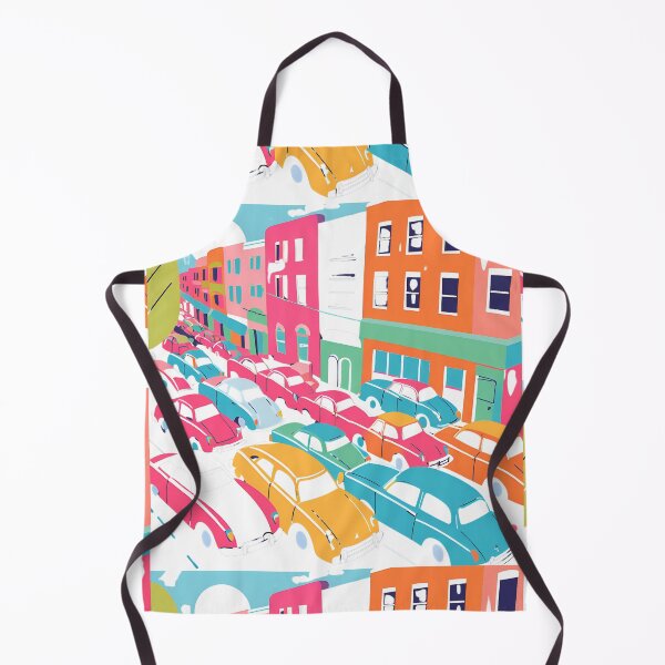 Item preview, Retro Modern Vintage Sweet Kawaii Colorful Cars and Buildings Stacked Together  designed and sold by stxaris.