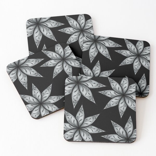 Item preview, Star Floral in Gray designed and sold by lezell.