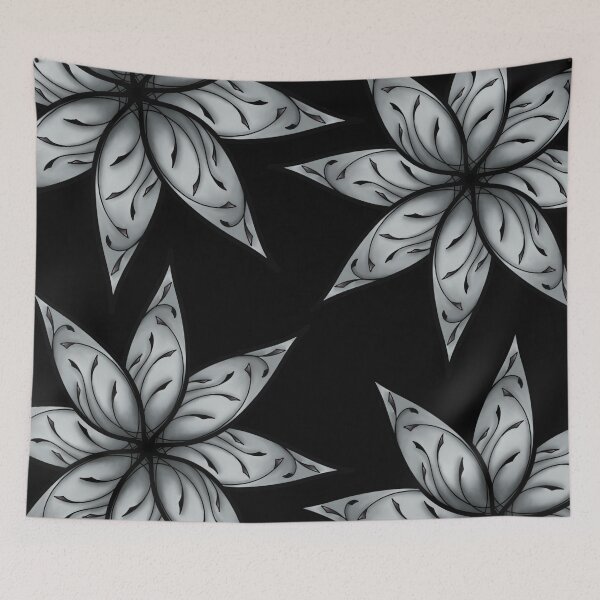 Item preview, Star Floral in Gray designed and sold by lezell.