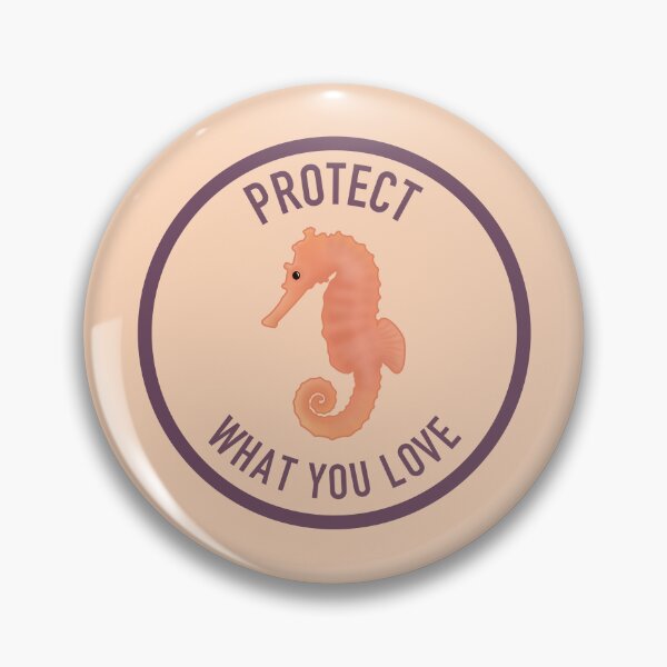 Item preview, Protect What You Love Seahorse Apricot Eggplant designed and sold by Saltycurrent1.