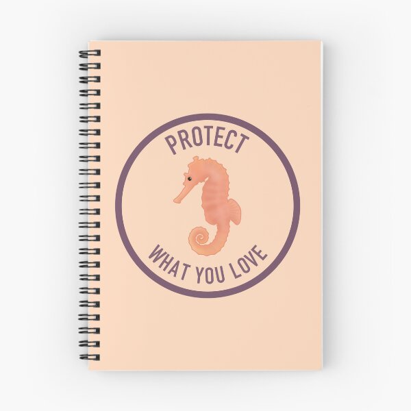 Item preview, Protect What You Love Seahorse Apricot Eggplant designed and sold by Saltycurrent1.