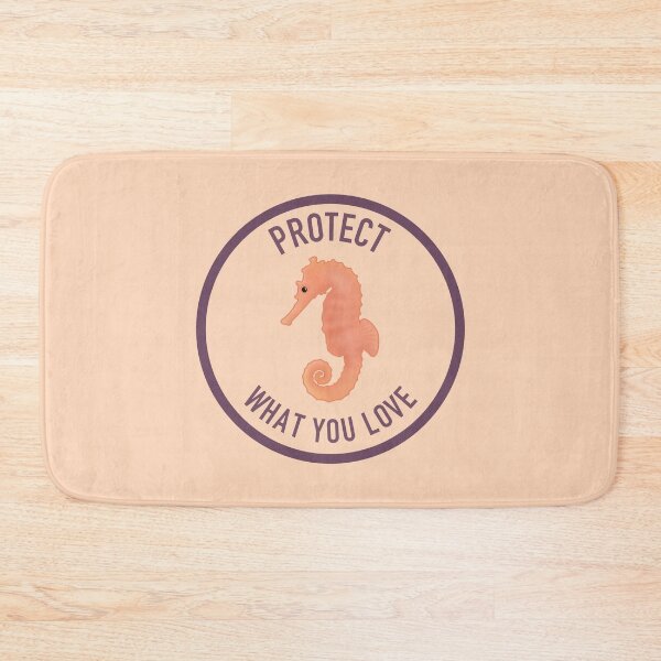 Item preview, Protect What You Love Seahorse Apricot Eggplant designed and sold by Saltycurrent1.